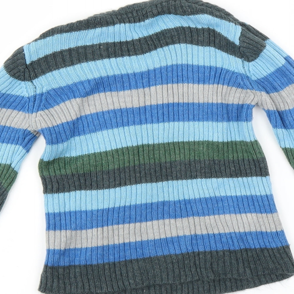Pep&Co Boys Blue Striped  Pullover Jumper Size 5-6 Years