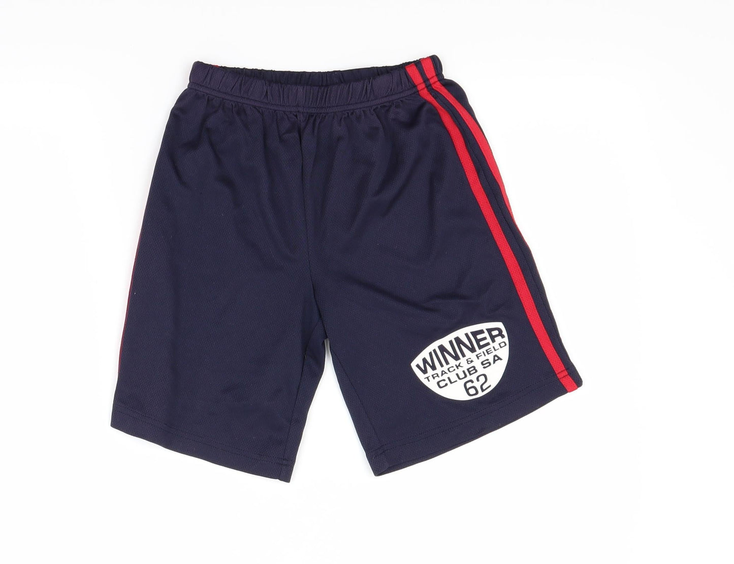 Preworn Boys Blue Striped  Utility Shorts Size 8-9 Years
