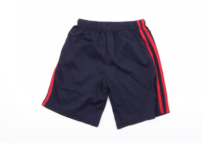 Preworn Boys Blue Striped  Utility Shorts Size 8-9 Years