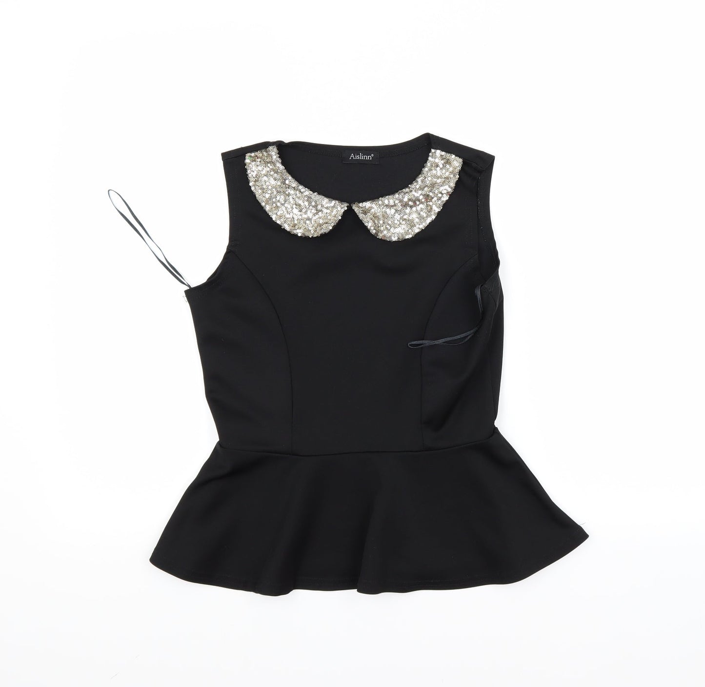 Aislinn Womens Black   Ringer Blouse Size S
