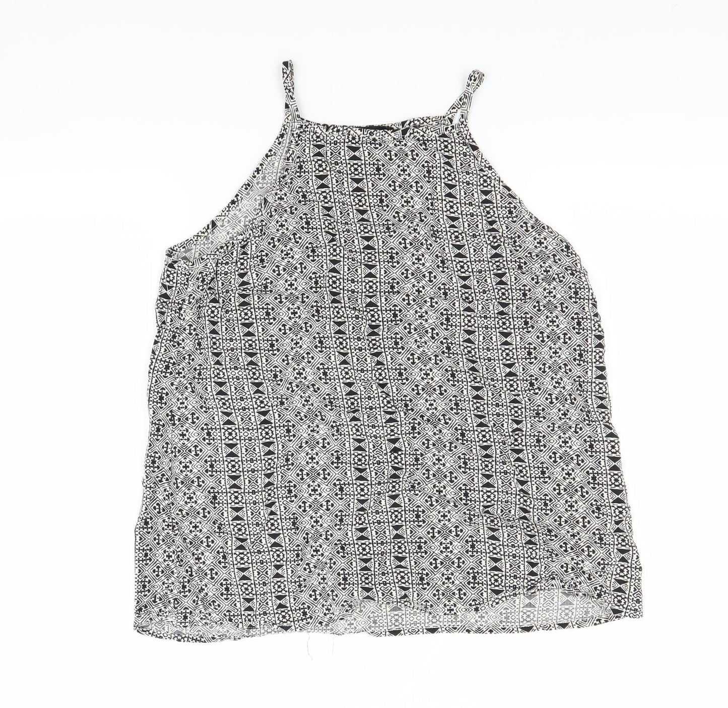 Womens UK Size 8 New Look Grey Basic Tank