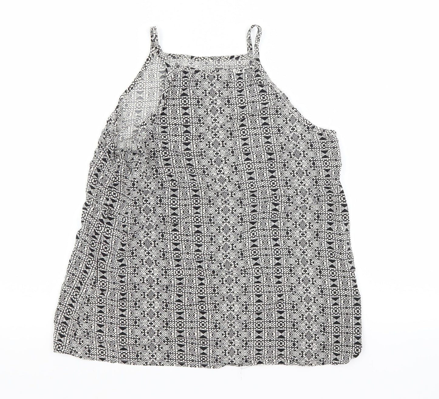 Womens UK Size 8 New Look Grey Basic Tank