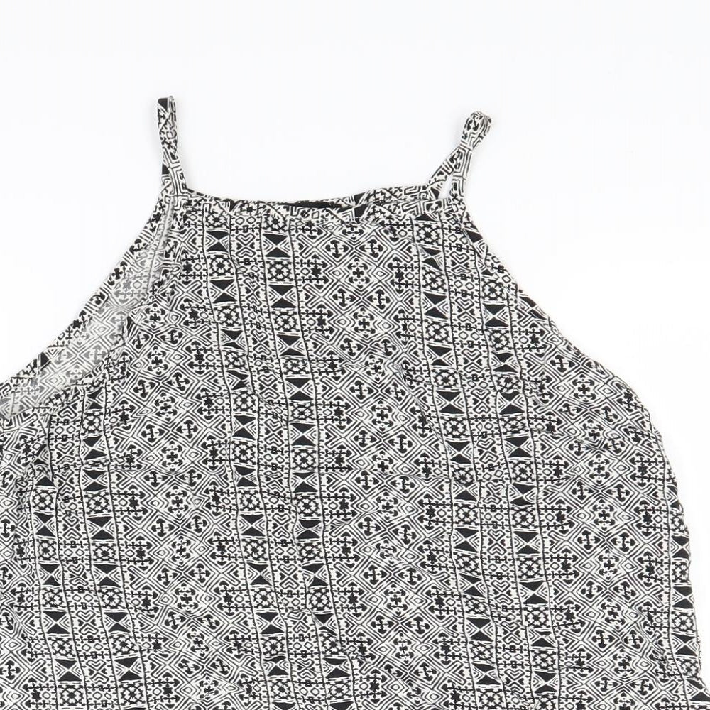 Womens UK Size 8 New Look Grey Basic Tank