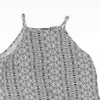 Womens UK Size 8 New Look Grey Basic Tank