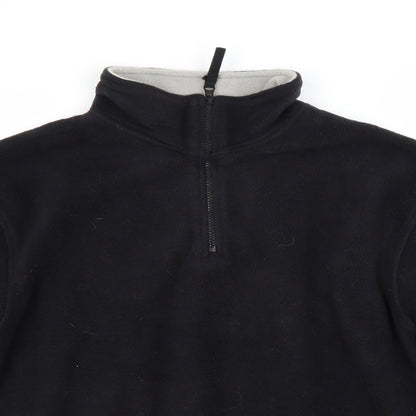 Active Womens Black  Fleece Jacket Coat Size 12