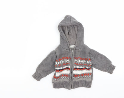 mamas & papas Boys Grey   Cardigan Jumper Size 3-6 Months