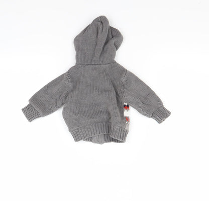 mamas & papas Boys Grey   Cardigan Jumper Size 3-6 Months