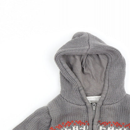 mamas & papas Boys Grey   Cardigan Jumper Size 3-6 Months