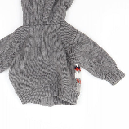 mamas & papas Boys Grey   Cardigan Jumper Size 3-6 Months