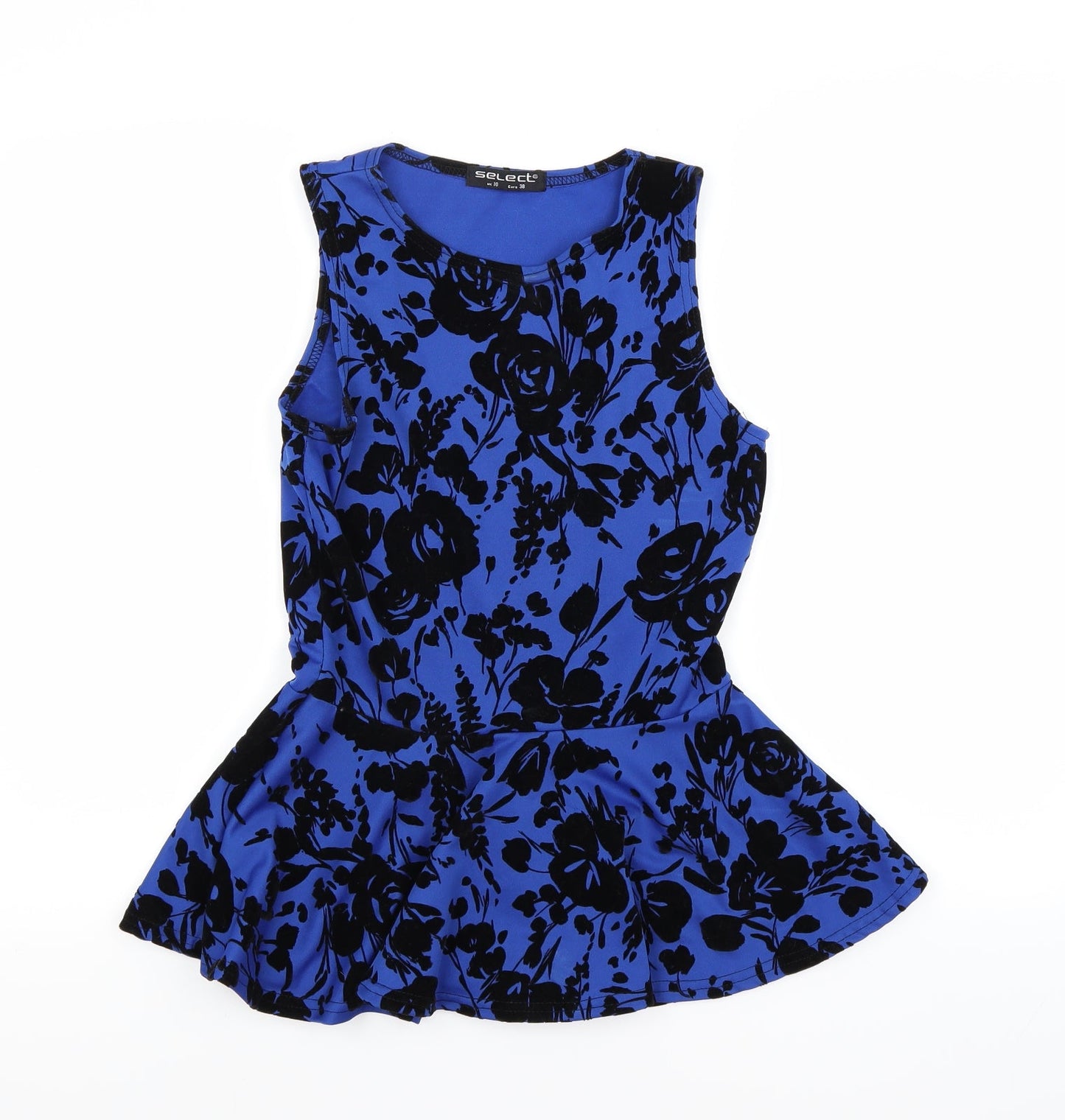 Womens UK Size 10 Select Blue Tunic Blouse