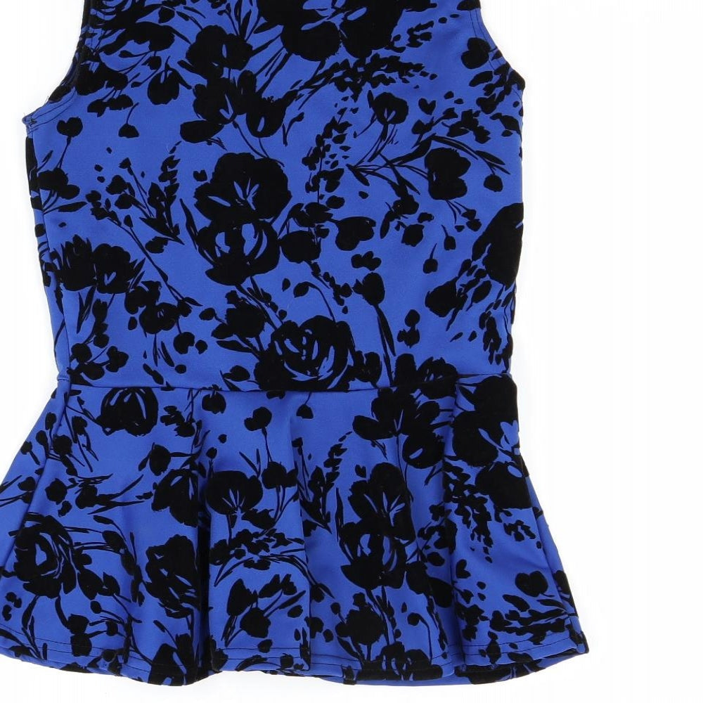 Womens UK Size 10 Select Blue Tunic Blouse