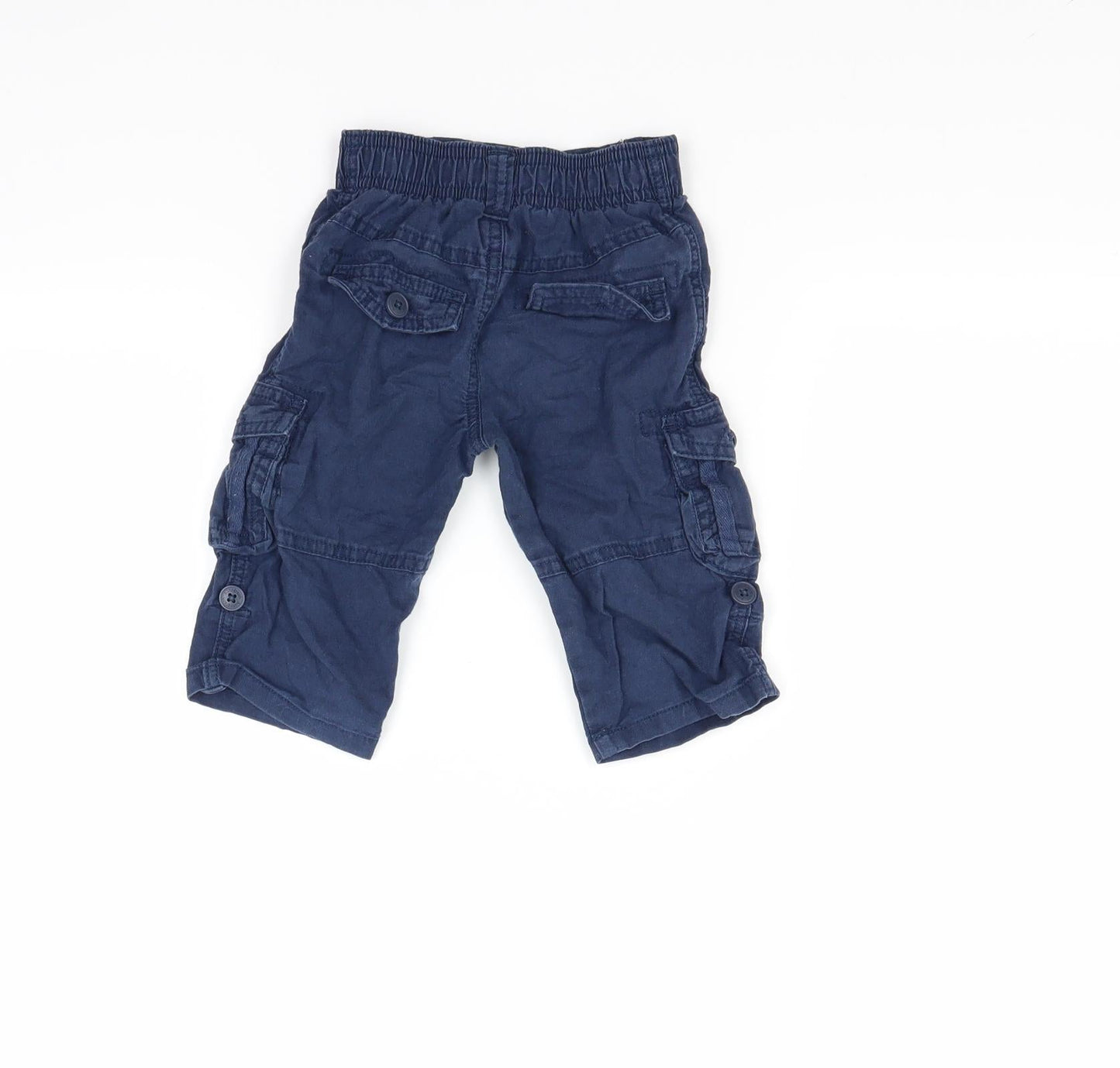 Marks and Spencer Boys Blue   Cargo Trousers Size 6-9 Months