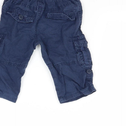 Marks and Spencer Boys Blue   Cargo Trousers Size 6-9 Months