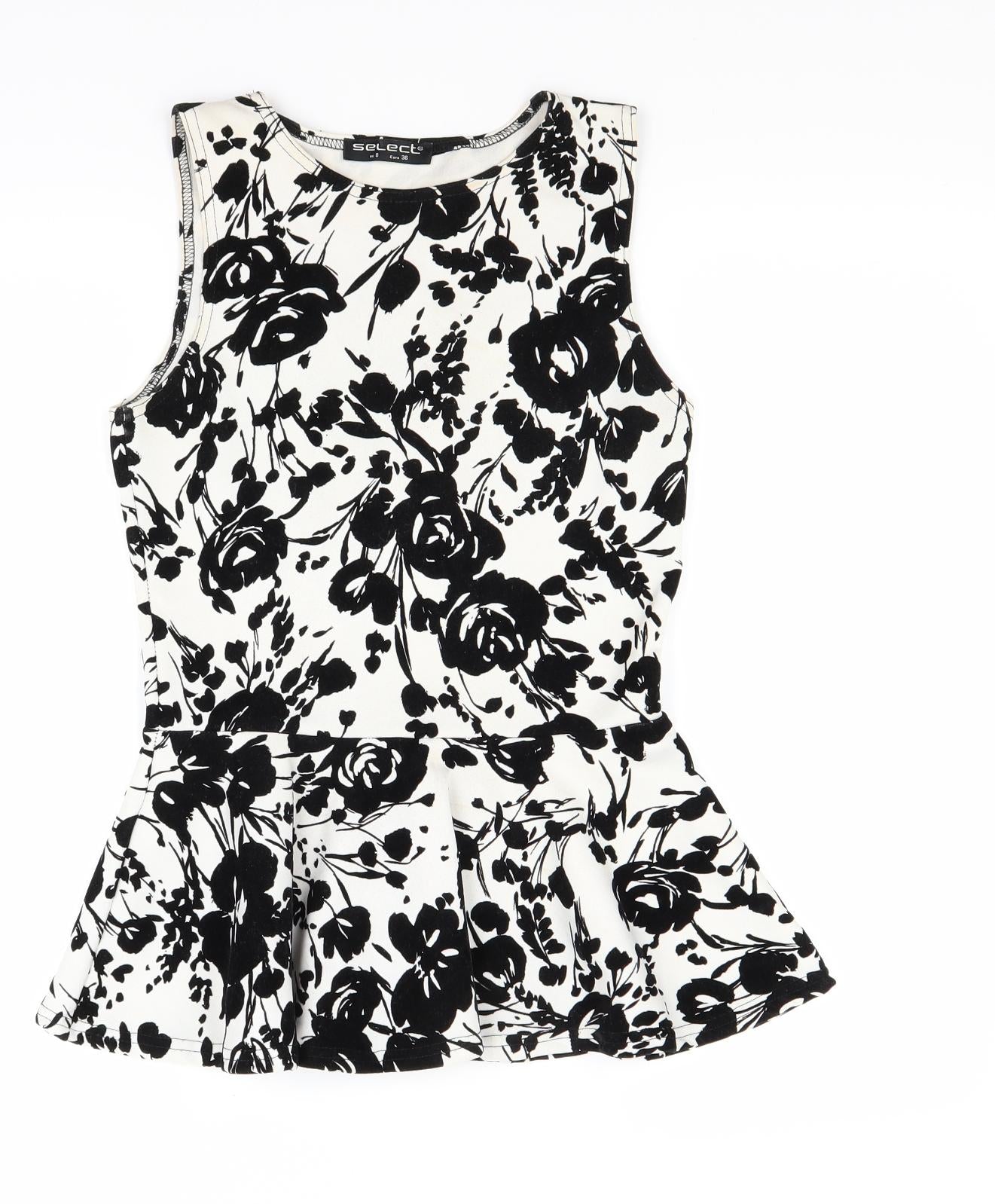 Womens UK Size 8 Select White Tunic Tank