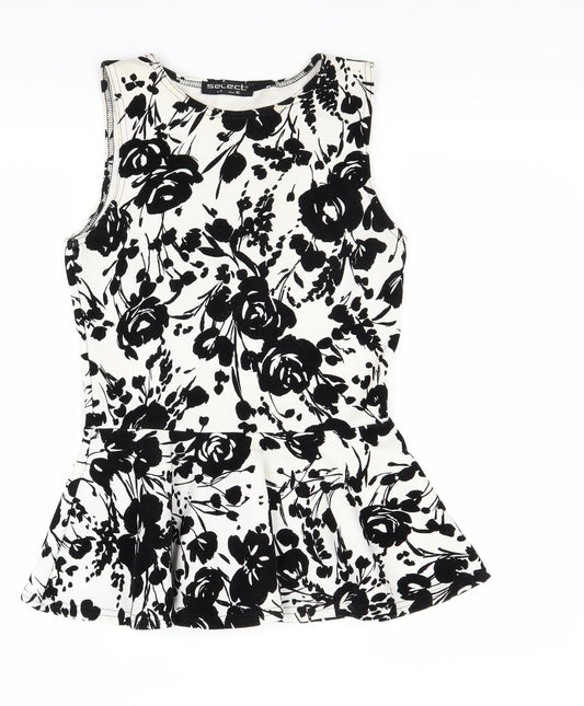 Womens UK Size 8 Select White Tunic Tank