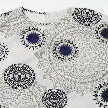 Womens UK Size 2XL Preworn White Basic Blouse