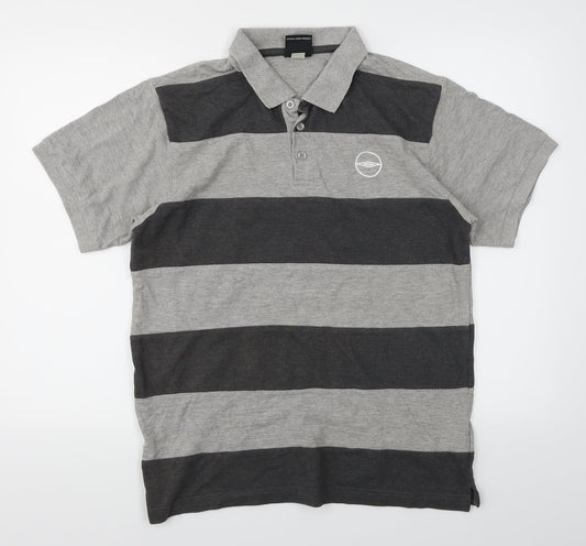 Umbro Mens Green Striped   Polo Size M