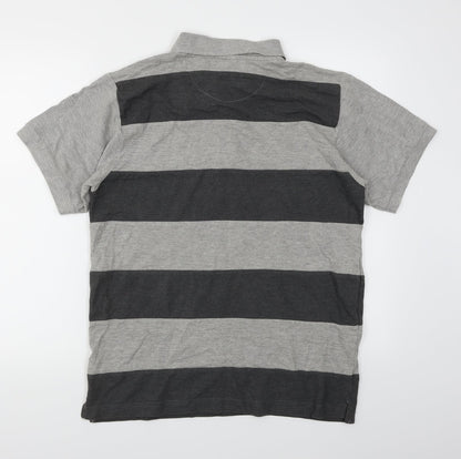 Umbro Mens Green Striped   Polo Size M