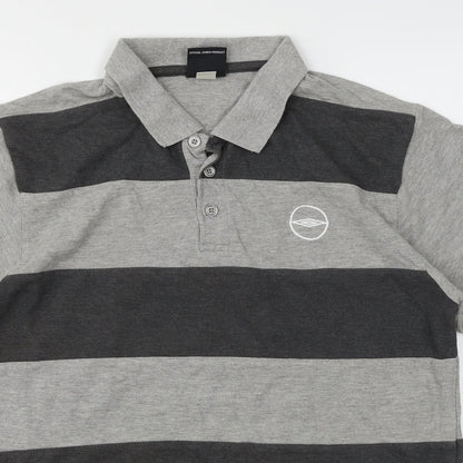 Umbro Mens Green Striped   Polo Size M