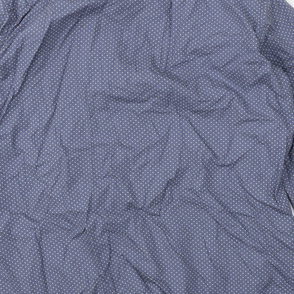 Frederik Anderson Mens Blue Polka Dot   Dress Shirt Size XL