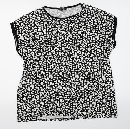 Womens UK Size 16 Love Tees Black Basic T-Shirt