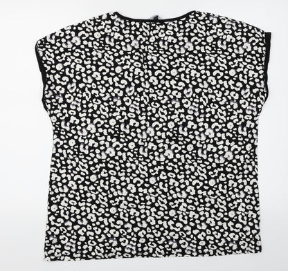 Womens UK Size 16 Love Tees Black Basic T-Shirt