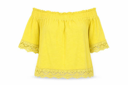 Womens UK Size 12 Select Yellow Basic T-Shirt