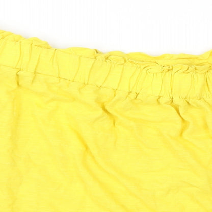 Womens UK Size 12 Select Yellow Basic T-Shirt