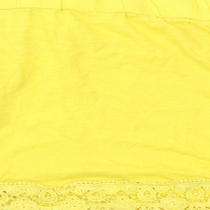 Womens UK Size 12 Select Yellow Basic T-Shirt