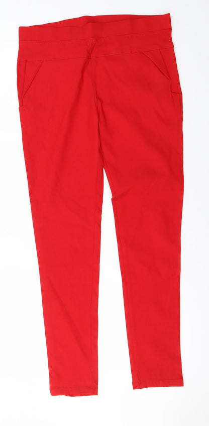 Rupali  Womens Red   Trousers  Size L L26 in