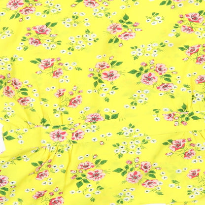 Womens UK Size 12 Very Yellow Basic Blouse