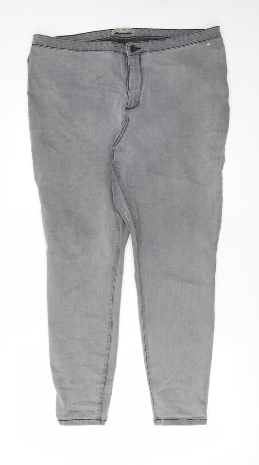 denim co Womens Grey   Straight Jeans Size 20 L29 in