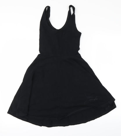 Womens UK Size 8 Topshop Black Basic Blouse