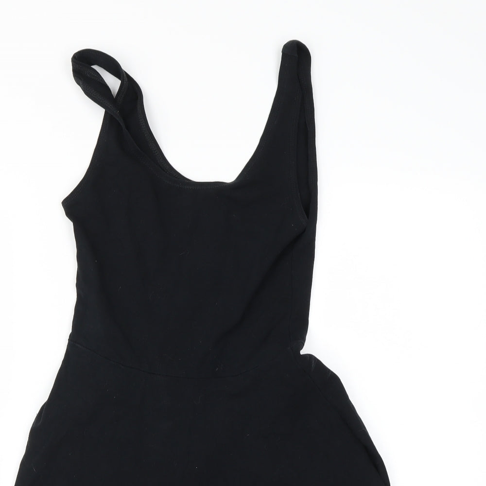 Womens UK Size 8 Topshop Black Basic Blouse