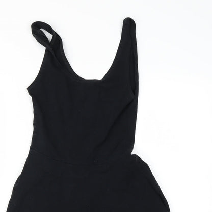 Womens UK Size 8 Topshop Black Basic Blouse