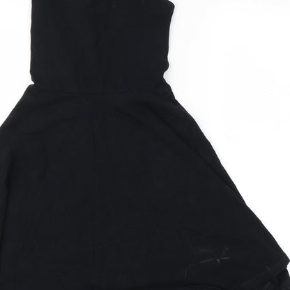 Womens UK Size 8 Topshop Black Basic Blouse