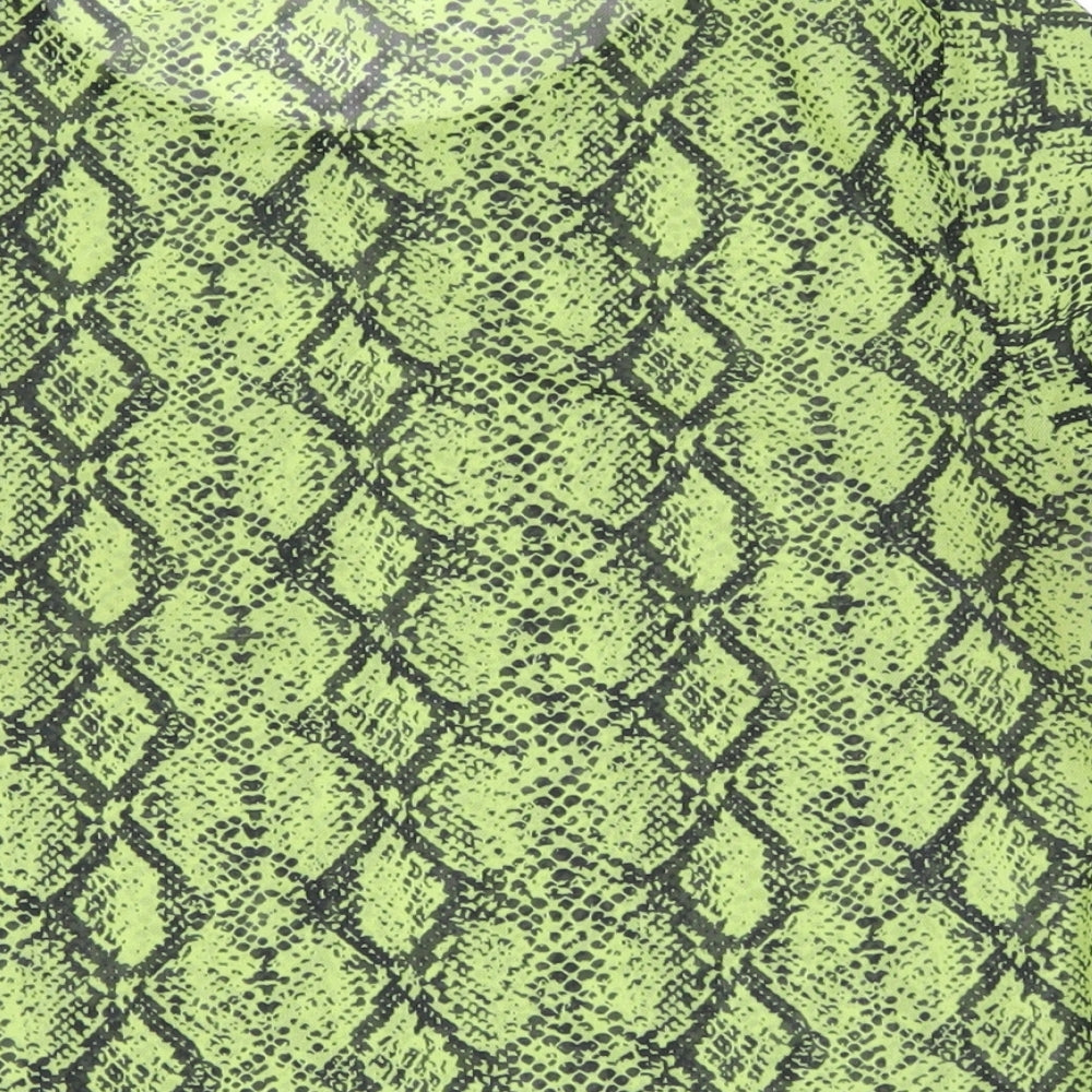 Primark Womens Green Animal Print  Basic Blouse Size M