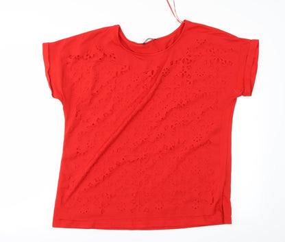 Womens UK Size L Klass Red Basic Blouse