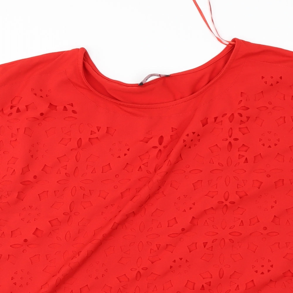 Womens UK Size L Klass Red Basic Blouse