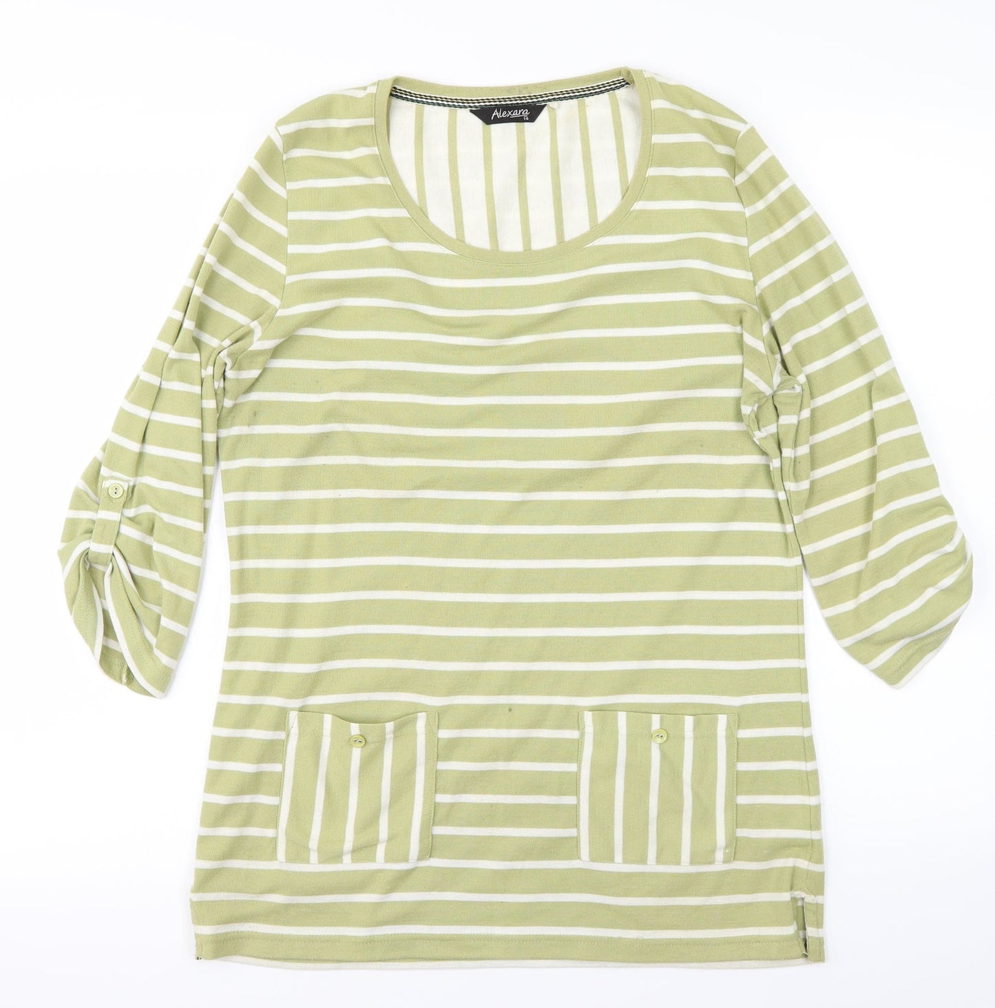 Womens UK Size 14 Alexara Green Basic Blouse
