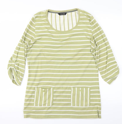 Womens UK Size 14 Alexara Green Basic Blouse