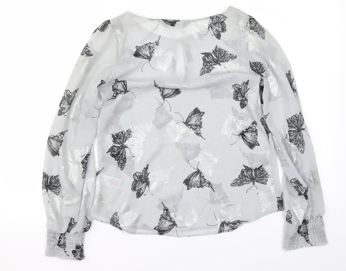 Womens UK Size 6 Dorothy Perkins Grey Basic Blouse