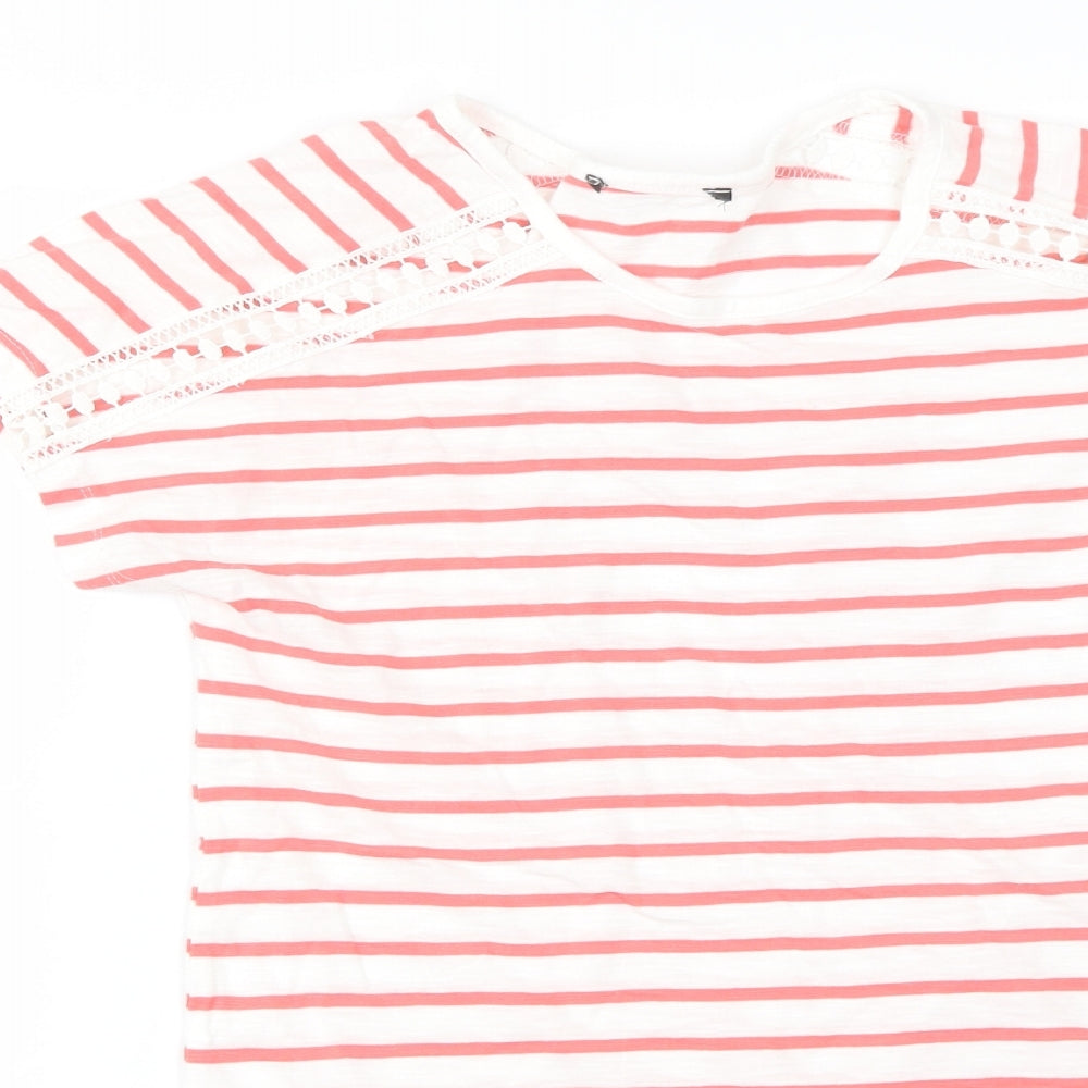 Primark Womens Red Striped  Basic T-Shirt Size XS