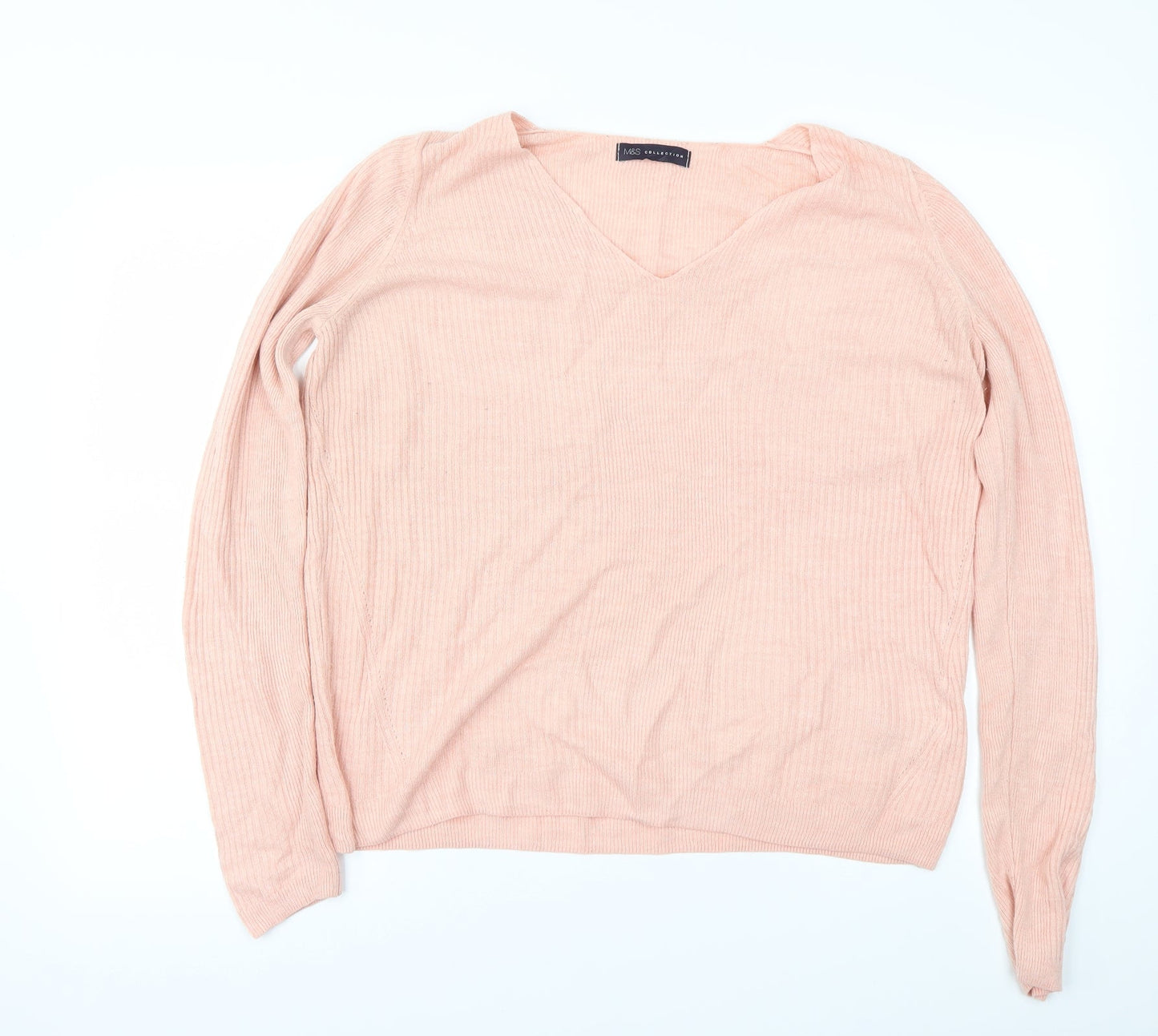 Marks and Spencer Womens Pink   Pullover Jumper Size 14
