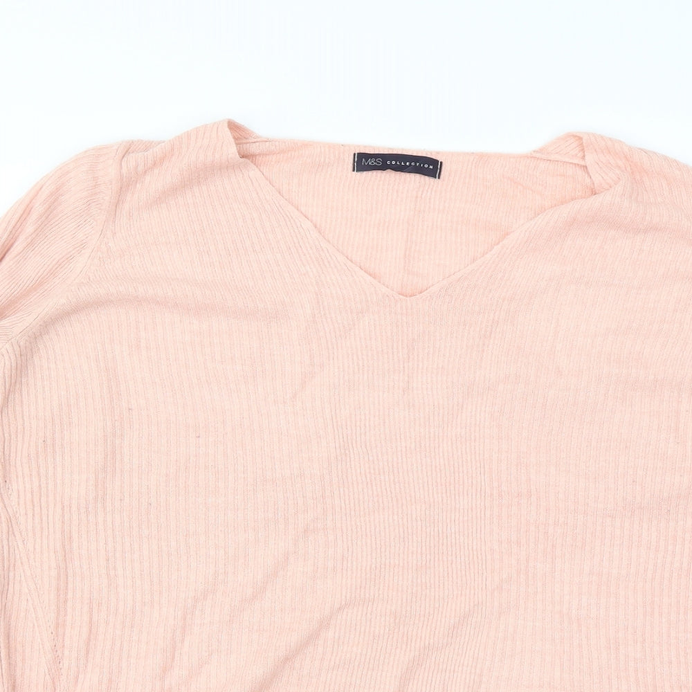 Marks and Spencer Womens Pink   Pullover Jumper Size 14
