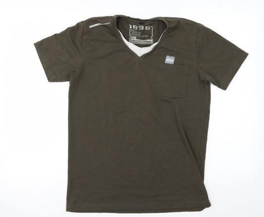 Preworn Mens Green    T-Shirt Size L