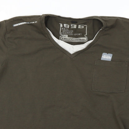 Preworn Mens Green    T-Shirt Size L