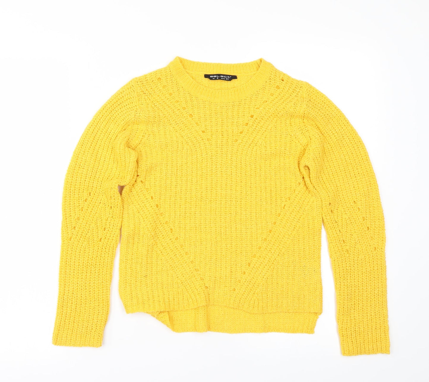 Select Womens Yellow   Pullover Jumper Size 6