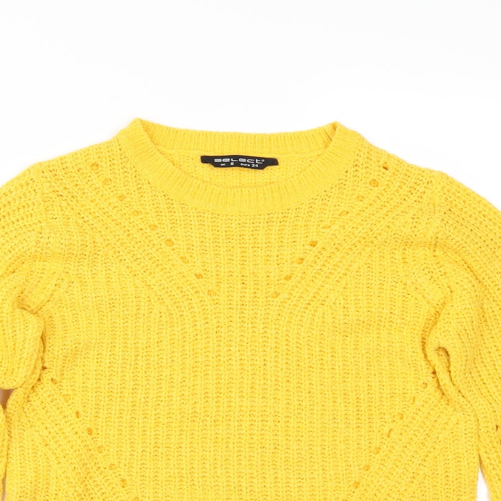 Select Womens Yellow   Pullover Jumper Size 6