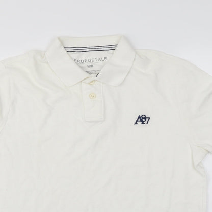 Aeropostale  Mens White    Polo Size M